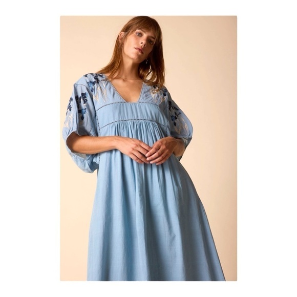 St. Roche Lake Midi Dress - Wedgwood Blue NWT - Picture 9 of 9